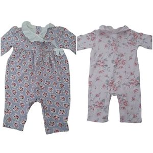 Janie and Jack Baby Girls Bundle Floral One Piece Set Size 0-3 Months